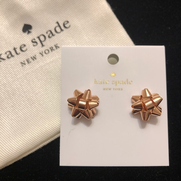 🍃🌸 Kate Spade Bow Rose Gold Earrings 🌸🍃 - Picture 6 of 12